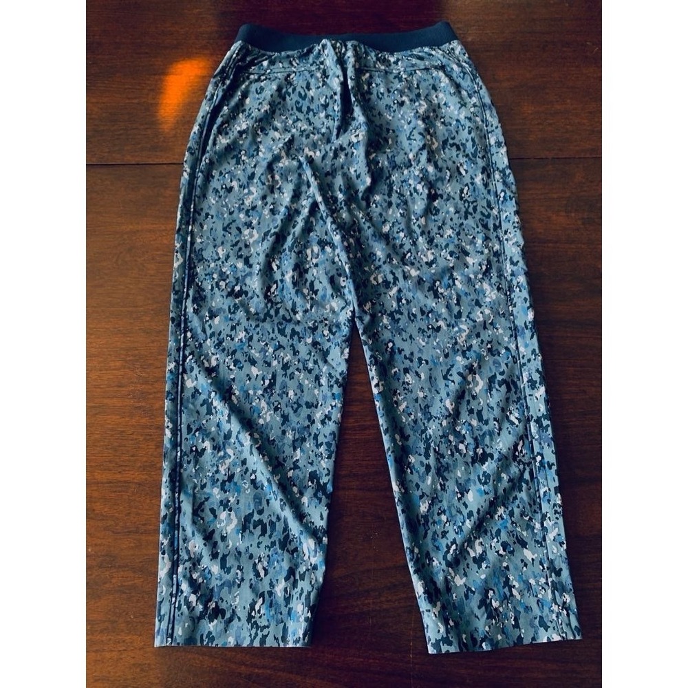 Athleta Womens Blue Fleck High Rise Pull On Brooklyn Ankle Pants 6